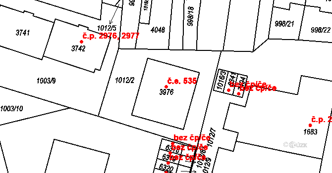 Havlíčkův Brod 535 na parcele st. 3976 v KÚ Havlíčkův Brod, Katastrální mapa