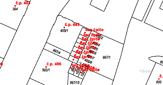 Mariánské Lázně 38799316 na parcele st. 455/5 v KÚ Mariánské Lázně, Katastrální mapa
