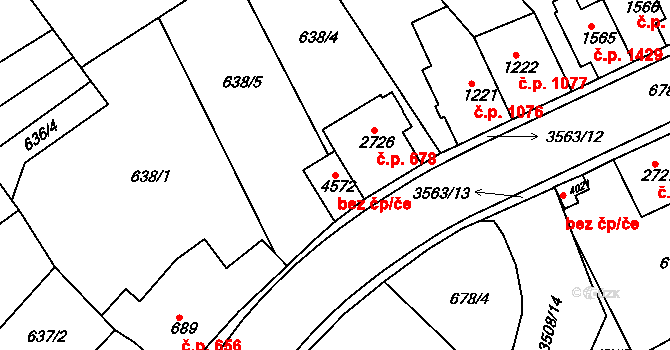 Česká Třebová 39401316 na parcele st. 4572 v KÚ Česká Třebová, Katastrální mapa