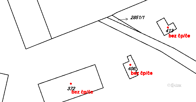 Bulovka 42368316 na parcele st. 406 v KÚ Bulovka, Katastrální mapa