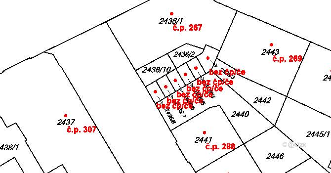 Opava 43786316 na parcele st. 2436/7 v KÚ Opava-Předměstí, Katastrální mapa