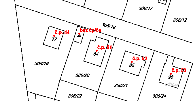 Dolní Lipka 51, Králíky na parcele st. 84 v KÚ Dolní Lipka, Katastrální mapa