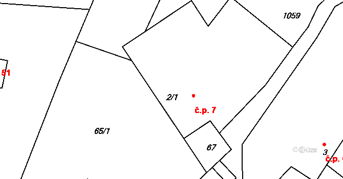 Čeňovice 7, Teplýšovice na parcele st. 2/1 v KÚ Čeňovice, Katastrální mapa
