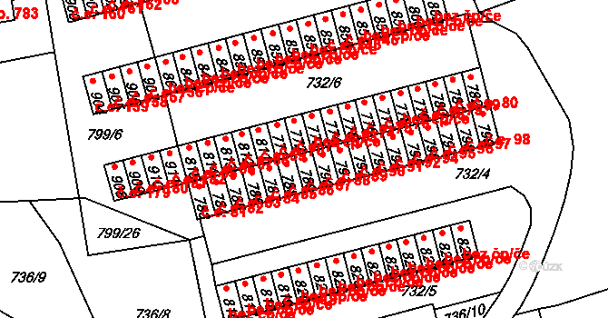 Žirovnice 87 na parcele st. 789 v KÚ Žirovnice, Katastrální mapa