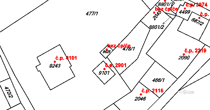 Hodonín 38912317 na parcele st. 8625 v KÚ Hodonín, Katastrální mapa
