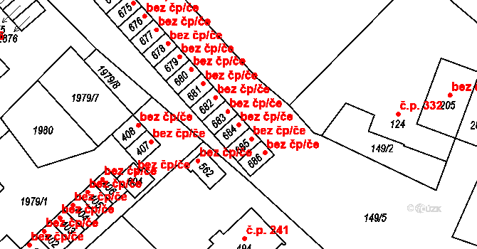 Štíty 44975317 na parcele st. 684 v KÚ Štíty-město, Katastrální mapa