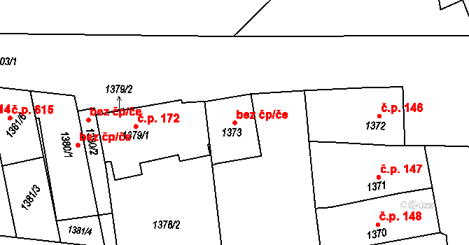 Mikulčice 48215317 na parcele st. 1373 v KÚ Mikulčice, Katastrální mapa