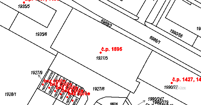 Boskovice 1595 na parcele st. 1927/5 v KÚ Boskovice, Katastrální mapa