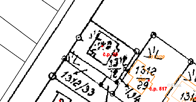 Lukov 20 na parcele st. 748 v KÚ Lukov u Zlína, Katastrální mapa