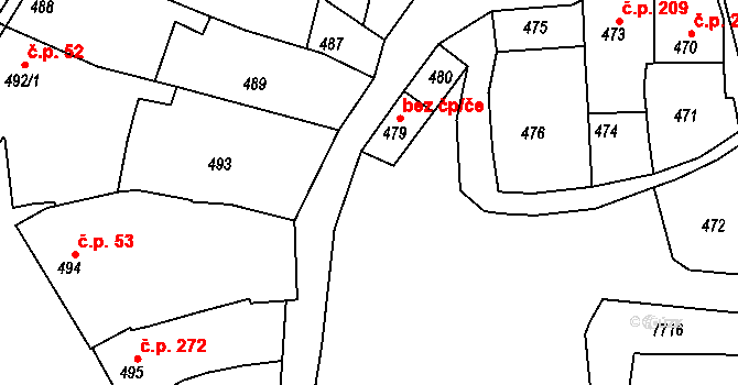 Šitbořice 40649318 na parcele st. 478 v KÚ Šitbořice, Katastrální mapa