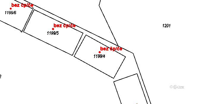 Sokolov 42964318 na parcele st. 1199/4 v KÚ Sokolov, Katastrální mapa