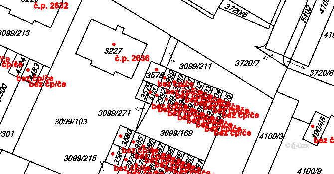 Břeclav 47072318 na parcele st. 2999 v KÚ Břeclav, Katastrální mapa