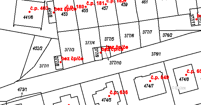 Rudolfov 47975318 na parcele st. 377/9 v KÚ Rudolfov u Českých Budějovic, Katastrální mapa