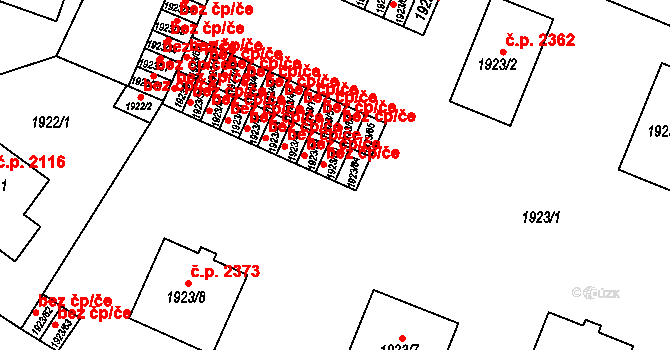Teplice 48374318 na parcele st. 1923/60 v KÚ Teplice, Katastrální mapa