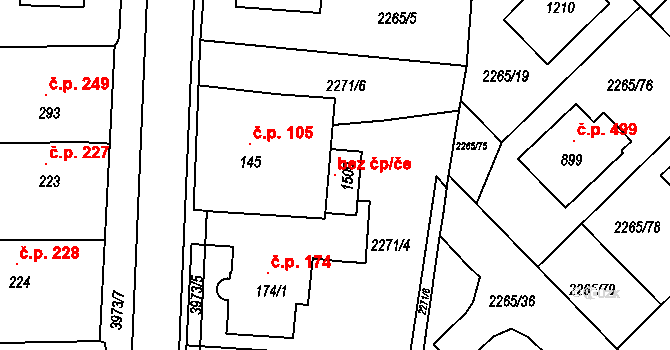 Borovany 104219319 na parcele st. 1500 v KÚ Borovany, Katastrální mapa