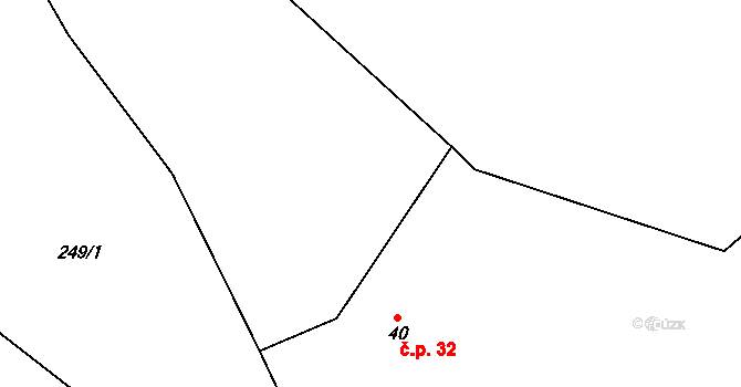 Nouzov 10, Chotěšice na parcele st. 8 v KÚ Nouzov u Dymokur, Katastrální mapa
