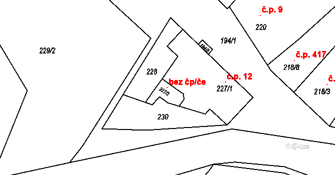 Opatovice 146960319 na parcele st. 230 v KÚ Opatovice u Rajhradu, Katastrální mapa