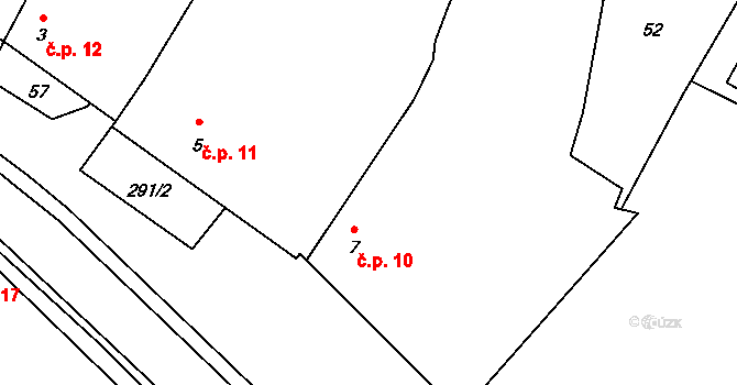 Čikov 10 na parcele st. 7 v KÚ Čikov, Katastrální mapa
