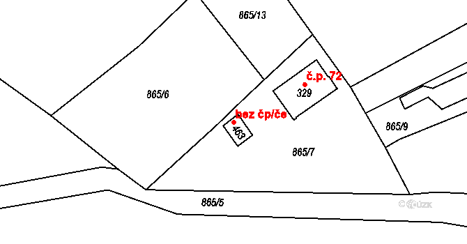 Turnov 38888319 na parcele st. 463 v KÚ Mašov u Turnova, Katastrální mapa