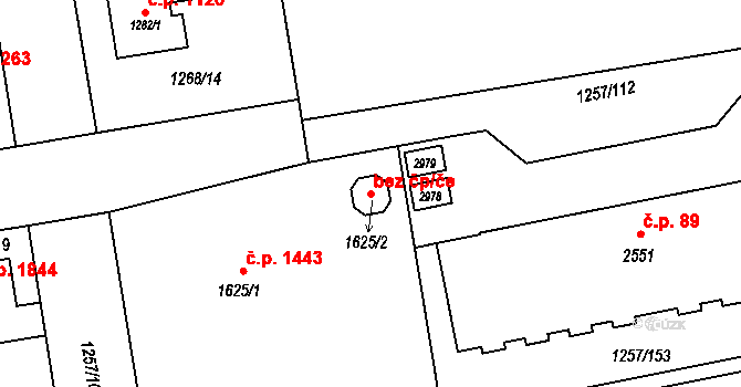 Šumperk 44963319 na parcele st. 1625/2 v KÚ Šumperk, Katastrální mapa