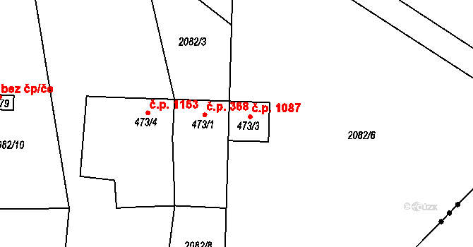Lipník nad Bečvou I-Město 1087, Lipník nad Bečvou na parcele st. 473/3 v KÚ Lipník nad Bečvou, Katastrální mapa