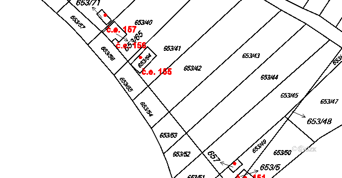 Pístov 154, Jihlava na parcele st. 737 v KÚ Pístov u Jihlavy, Katastrální mapa