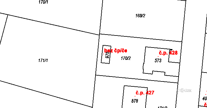Řevničov 146111320 na parcele st. 975 v KÚ Řevničov, Katastrální mapa