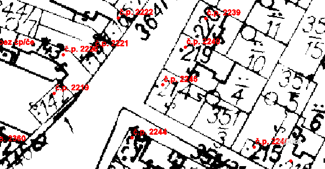 Podlusky 2245, Roudnice nad Labem na parcele st. 214 v KÚ Podlusky, Katastrální mapa