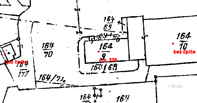 Dobšice 326 na parcele st. 164/9 v KÚ Dobšice u Znojma, Katastrální mapa