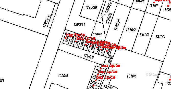 Dobruška 38462320 na parcele st. 1290/49 v KÚ Dobruška, Katastrální mapa