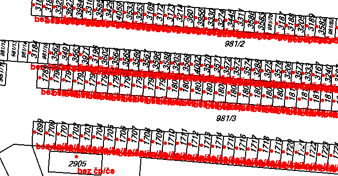Svitavy 42060320 na parcele st. 1800 v KÚ Svitavy-předměstí, Katastrální mapa