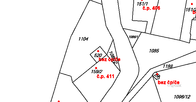 Cerhenice 46070320 na parcele st. 520 v KÚ Cerhenice, Katastrální mapa