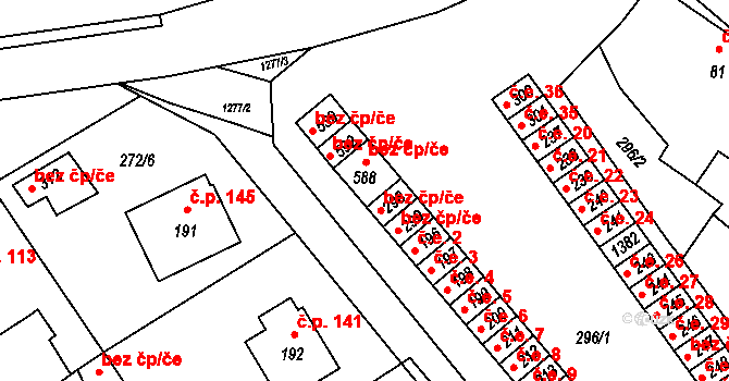 Jarošov nad Nežárkou 47528320 na parcele st. 588 v KÚ Jarošov nad Nežárkou, Katastrální mapa