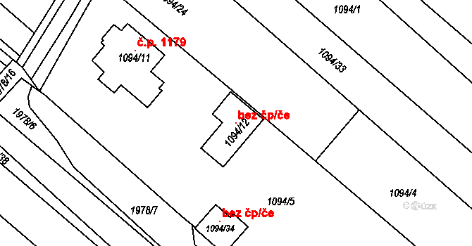 Svatobořice-Mistřín 115252321 na parcele st. 1094/12 v KÚ Mistřín, Katastrální mapa