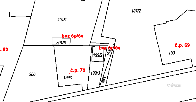 Frýdek-Místek 147754321 na parcele st. 199/2 v KÚ Lysůvky, Katastrální mapa