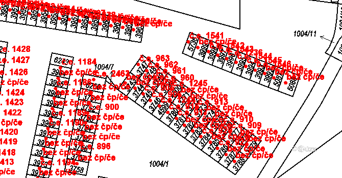 Cheb 1245 na parcele st. 4600 v KÚ Cheb, Katastrální mapa