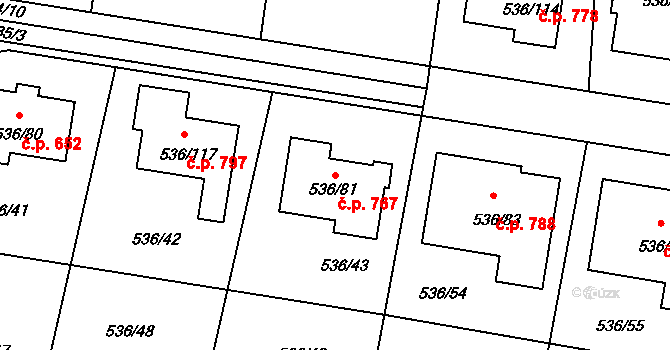 Průhonice 767 na parcele st. 536/81 v KÚ Hole u Průhonic, Katastrální mapa