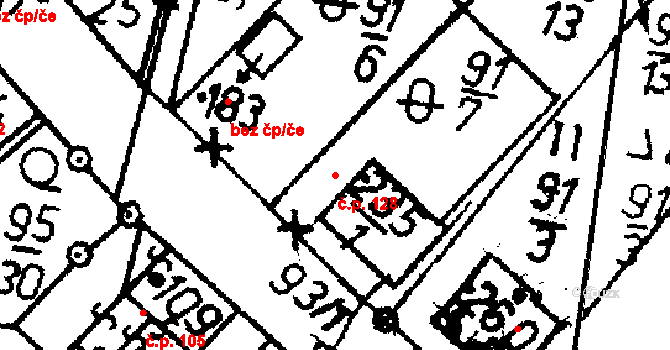 Heřmaň 128 na parcele st. 235/1 v KÚ Heřmaň, Katastrální mapa