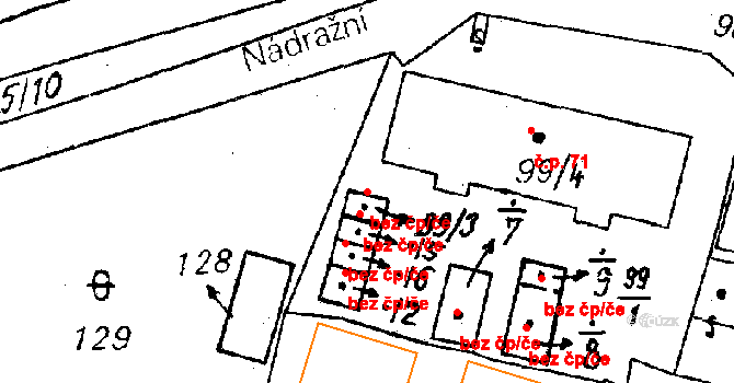 Heřmanova Huť 39639321 na parcele st. 99/3 v KÚ Vlkýš, Katastrální mapa