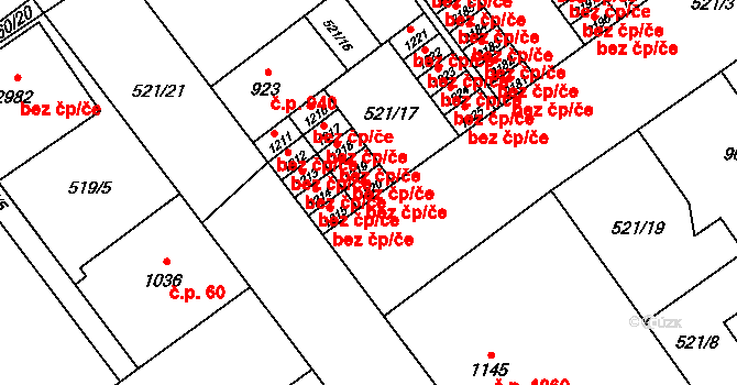 Ostrava 43880321 na parcele st. 1220 v KÚ Přívoz, Katastrální mapa