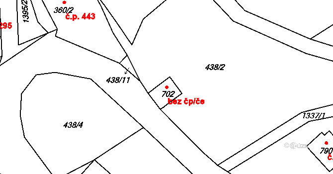 Janov nad Nisou 44221321 na parcele st. 702 v KÚ Janov nad Nisou, Katastrální mapa