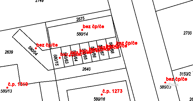 Sušice 45164321 na parcele st. 580/66 v KÚ Sušice nad Otavou, Katastrální mapa