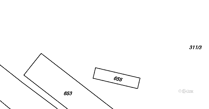 Neustupov 45361321 na parcele st. 311/3 v KÚ Broumovice, Katastrální mapa