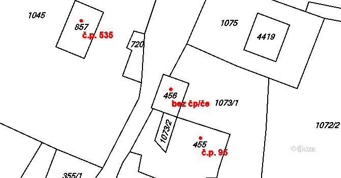 Heřmanovice 45633321 na parcele st. 456 v KÚ Heřmanovice, Katastrální mapa
