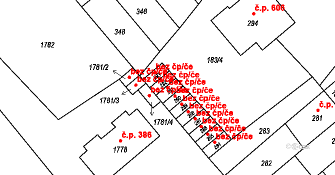 Lednice 47079321 na parcele st. 291 v KÚ Lednice na Moravě, Katastrální mapa