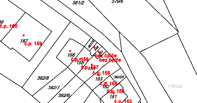 Chrastava 92440321 na parcele st. 551 v KÚ Dolní Chrastava, Katastrální mapa