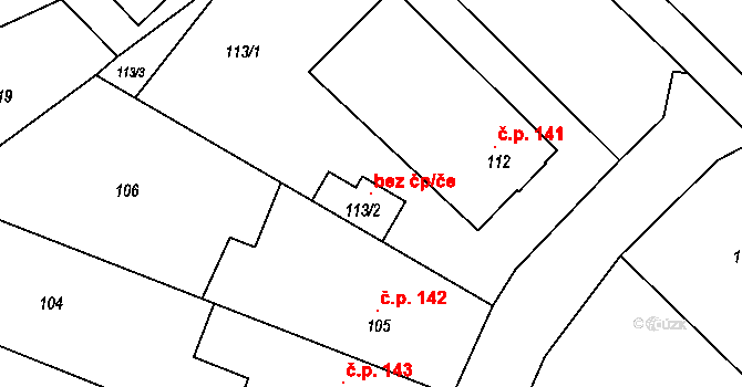 Popůvky 96759321 na parcele st. 113/2 v KÚ Popůvky u Brna, Katastrální mapa