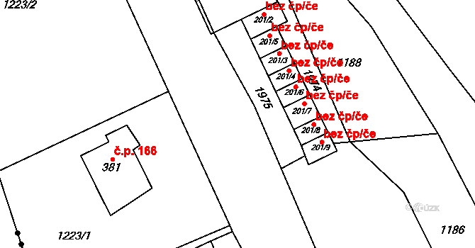 Trutnov 41281322 na parcele st. 201/6 v KÚ Libeč, Katastrální mapa