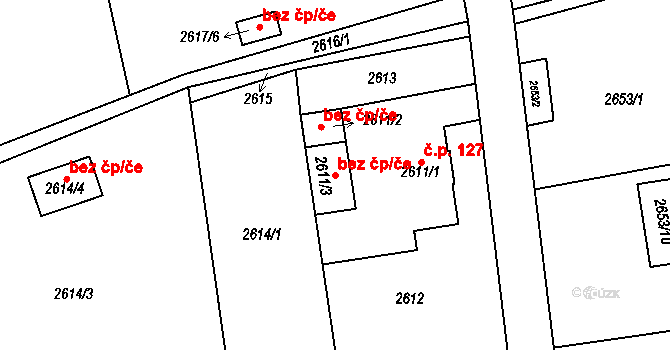 Havířov 42062322 na parcele st. 2611/3 v KÚ Bludovice, Katastrální mapa