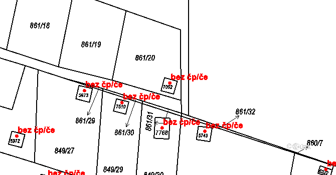 Třebíč 44145322 na parcele st. 7002 v KÚ Třebíč, Katastrální mapa